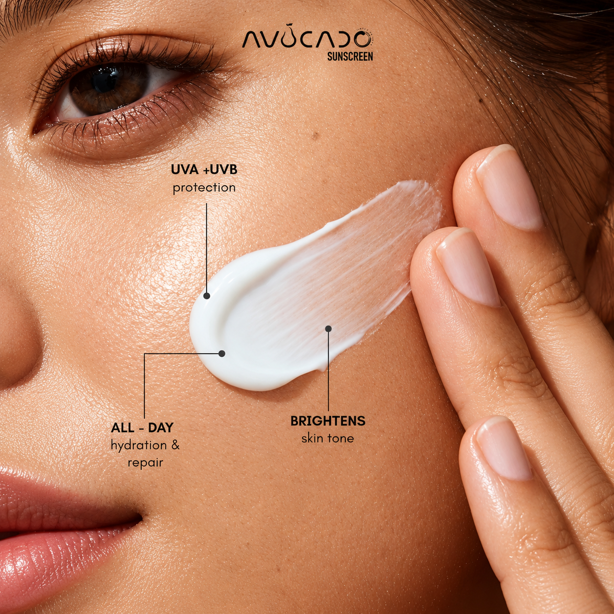 AVOCADO - Next Gen Sunscreen SPF 50 PA ++++ | Glutathione |  Vitamin C | Vitamin B3 | Alpha Arbutin | Salicylic Acid| Shea Butter | Uvinul T150 | Tinosorb M | Acne Prone | Oily/Normal - Dry Skin | Brightens and Rejuvenates Skin | Water Resistant