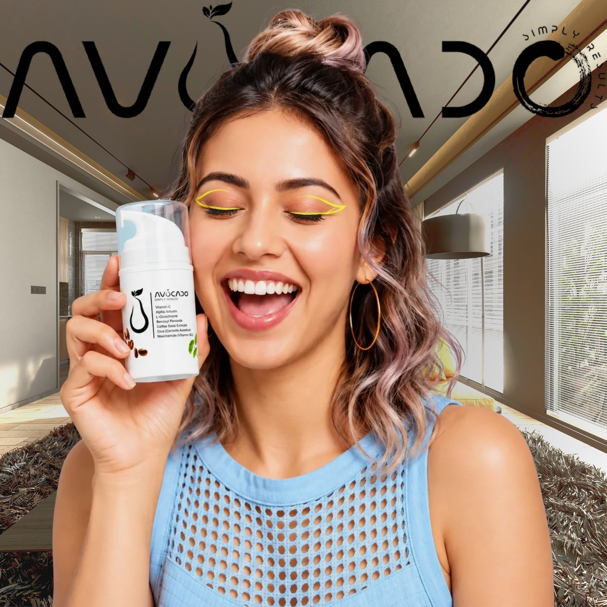 AVOCADO - Glutathione + Vitamin C Instant Brightening Face Wash | Glutathione | Vitamin C | Vitamin B3 | Alpha Arbutin | Cica | Coffee Seed Extract | Benzoyl Peroxide | Acne Prone | Oily/Combination Skin | Brightens & Rejuvenates Skin